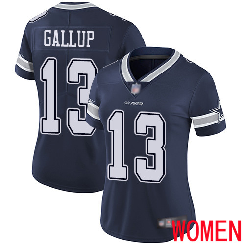 Women Dallas Cowboys Limited Navy Blue Michael Gallup Home #13 Vapor Untouchable NFL Jersey->women nfl jersey->Women Jersey
